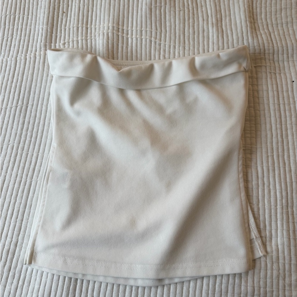 SHEIN white strapless top